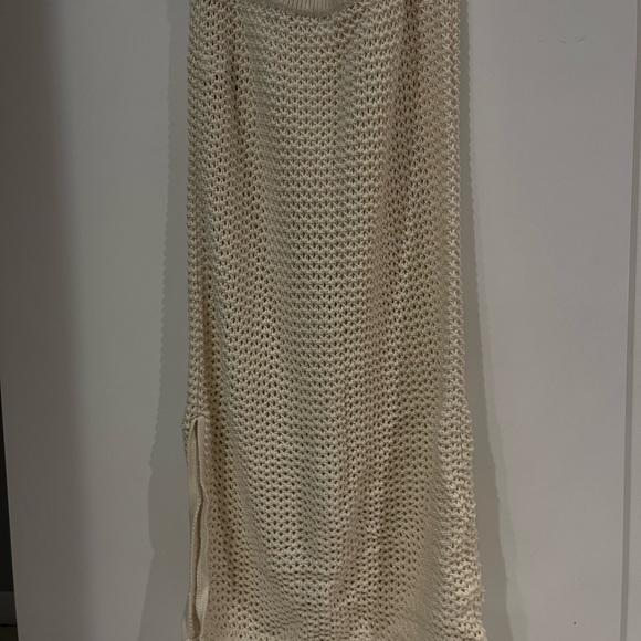 NWOT Old Navy Ivory Knit Skirt with Fringe - Picture 4 of 5